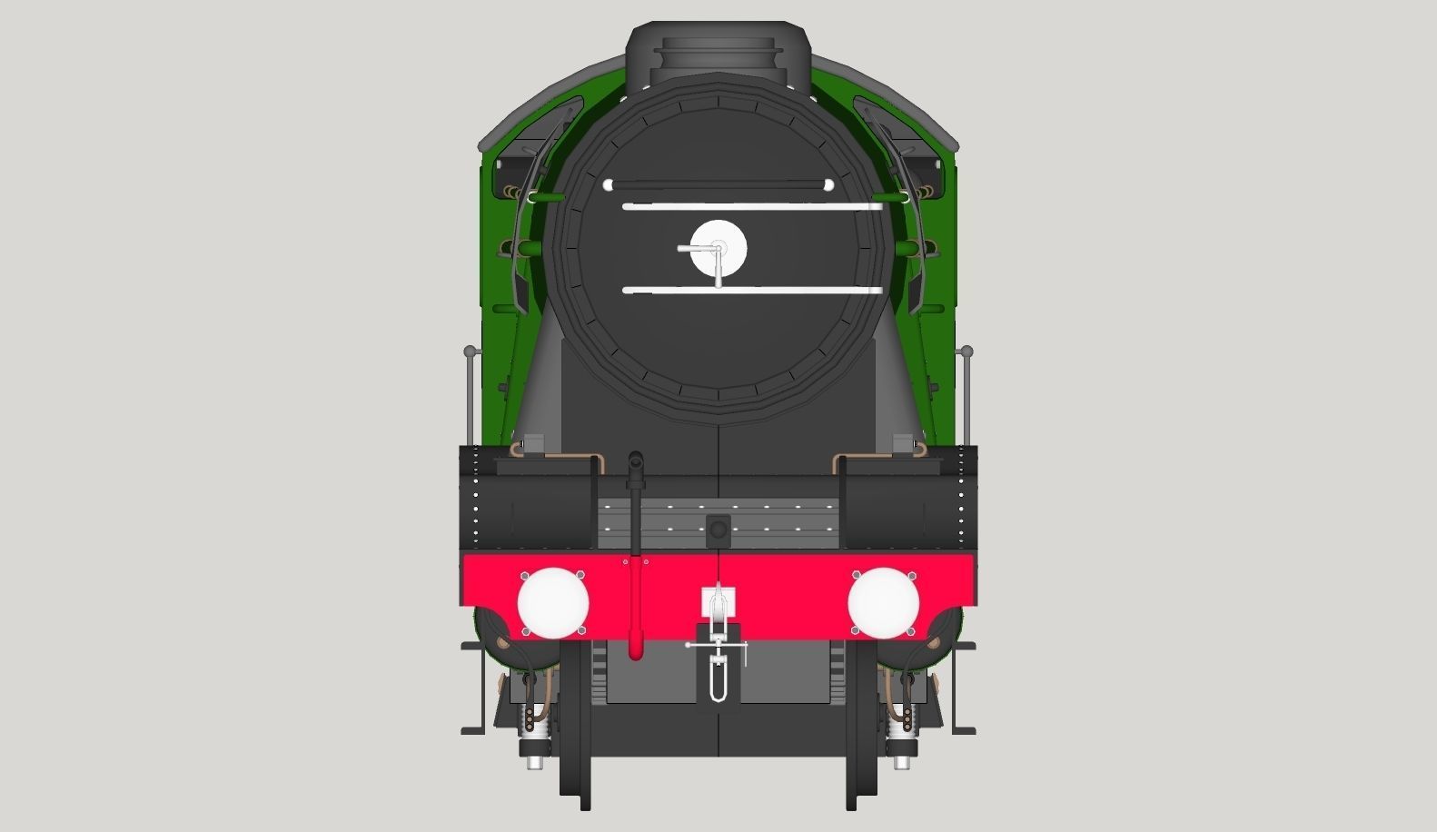Flying Scotsman Steam Locomotive High Poly and Low Poly 3D model_45