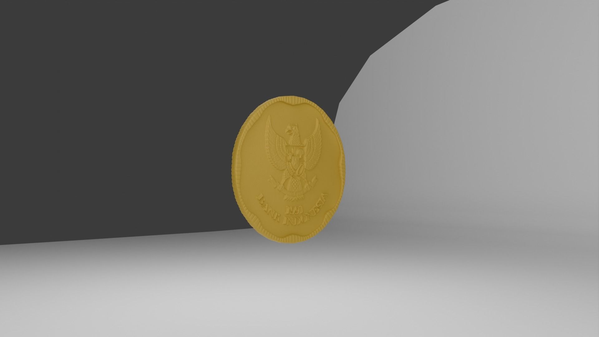 Coin 500 IDR 3D model_14
