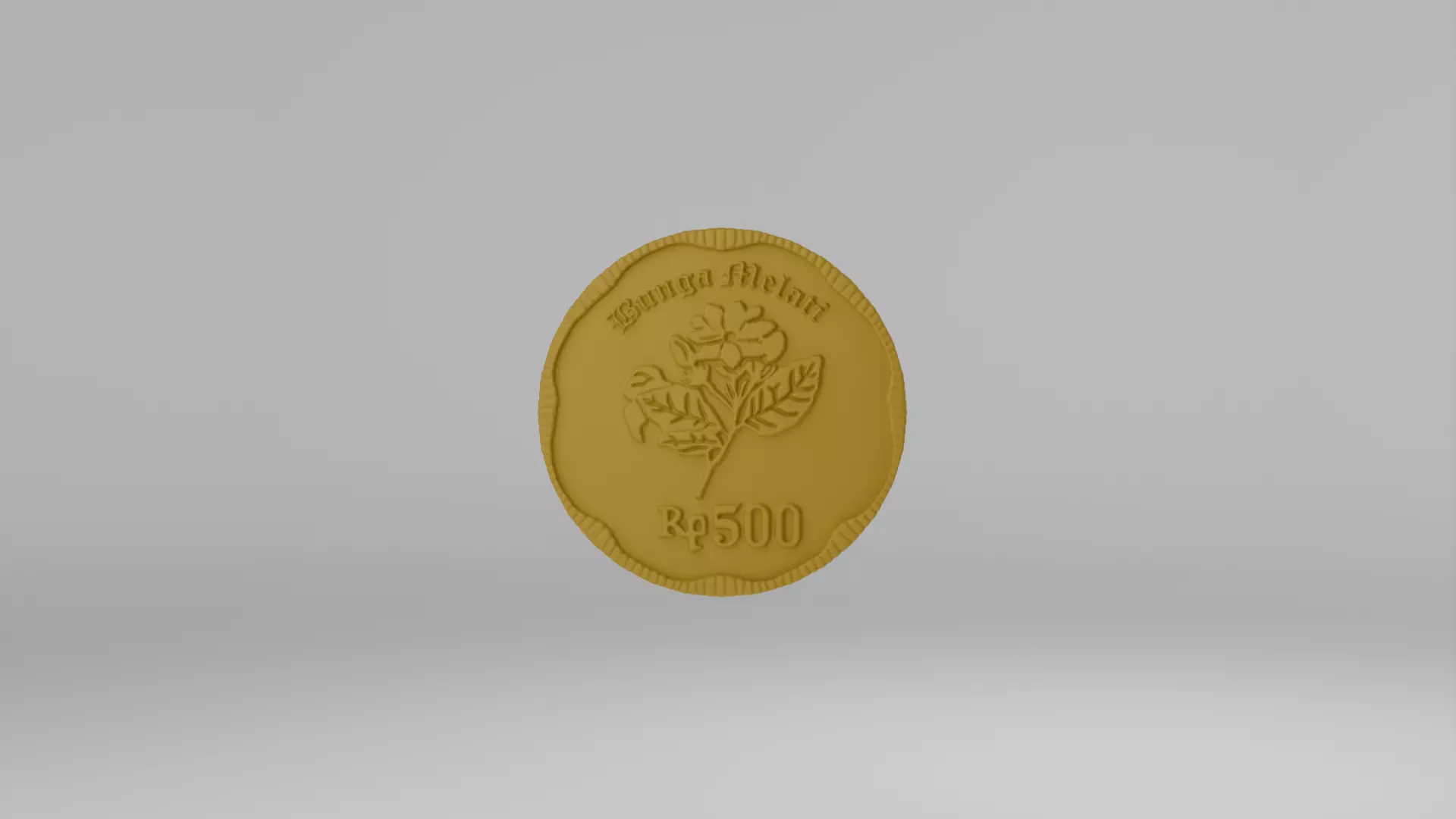 Coin 500 IDR 3D model_0