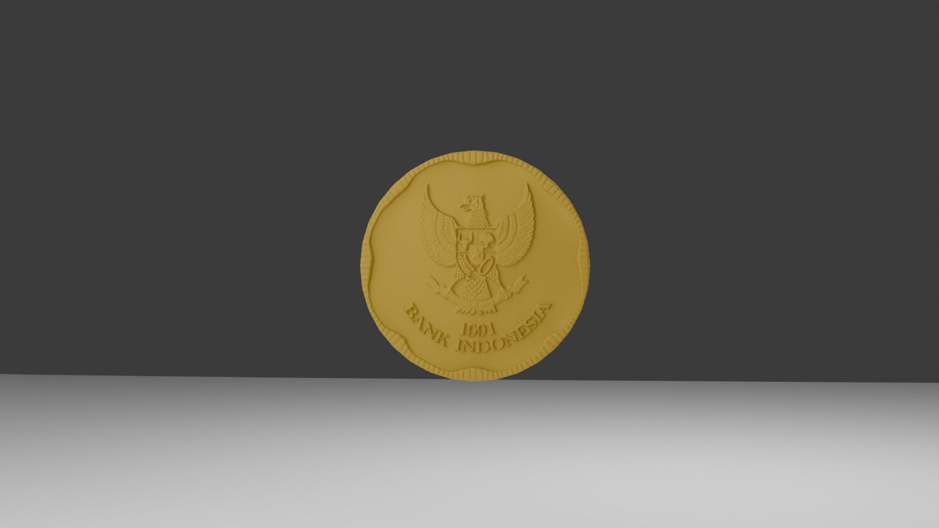 Coin 500 IDR 3D model_12