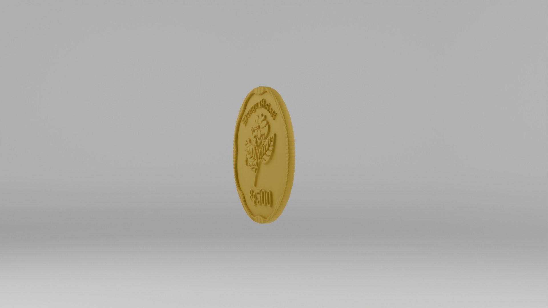 Coin 500 IDR 3D model_20