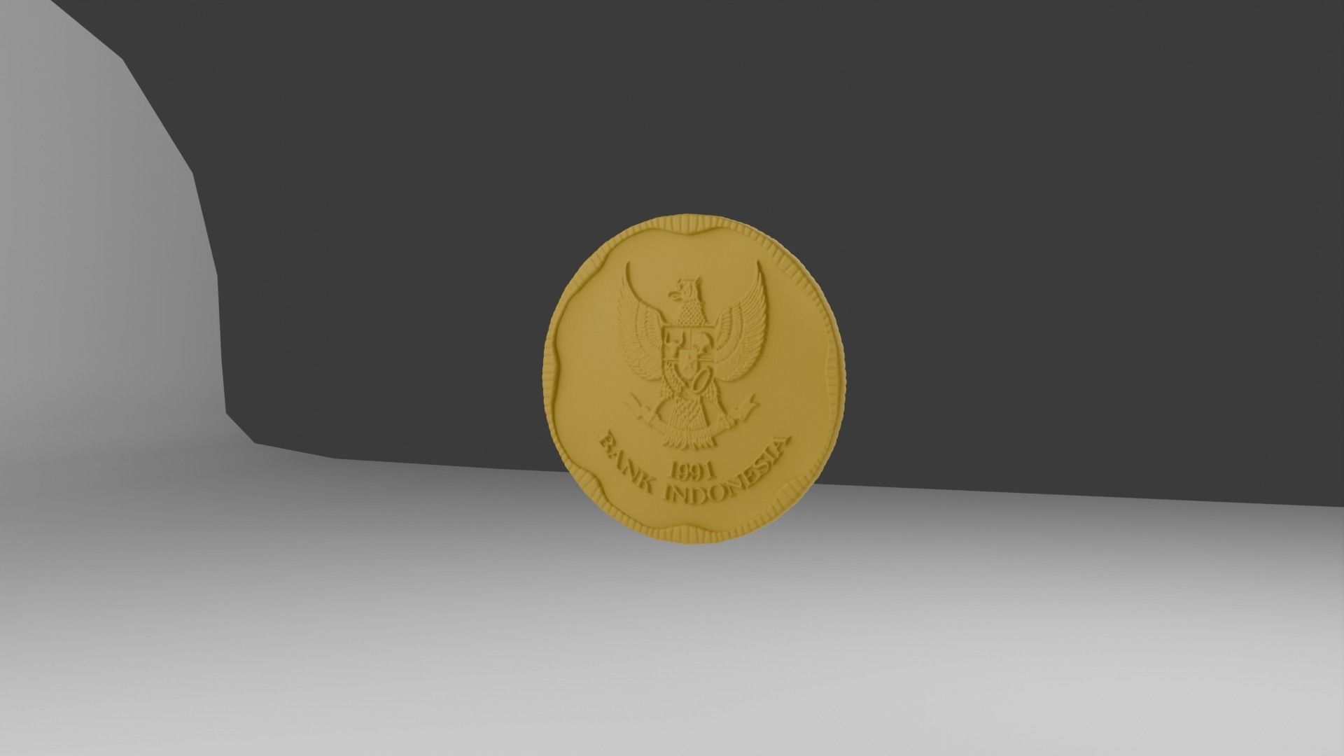 Coin 500 IDR 3D model_11