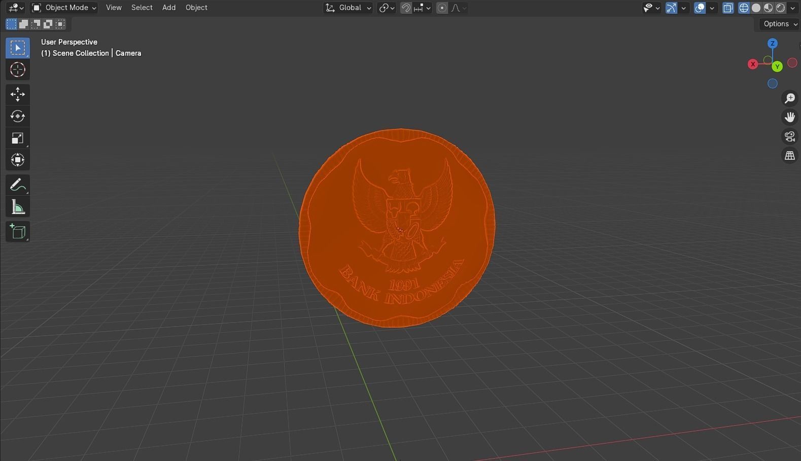 Coin 500 IDR 3D model_30