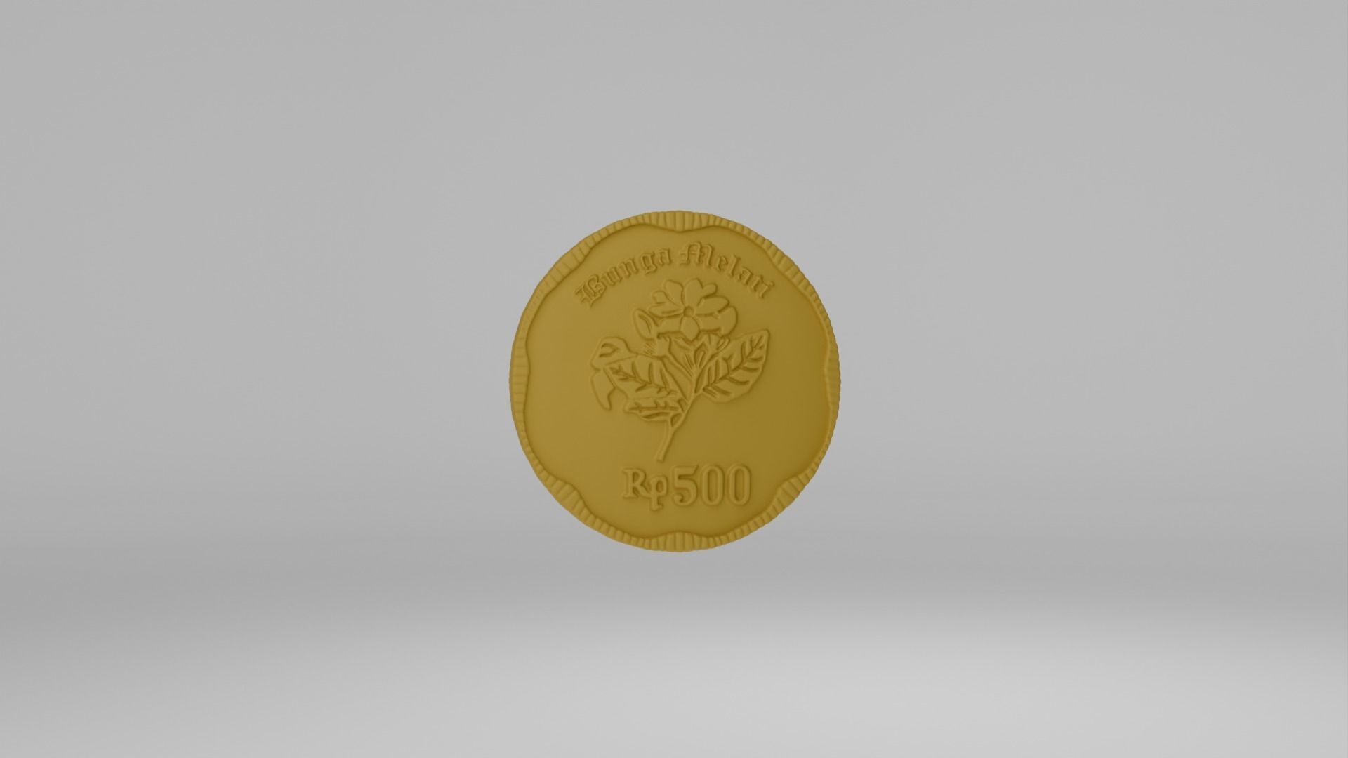 Coin 500 IDR 3D model_1