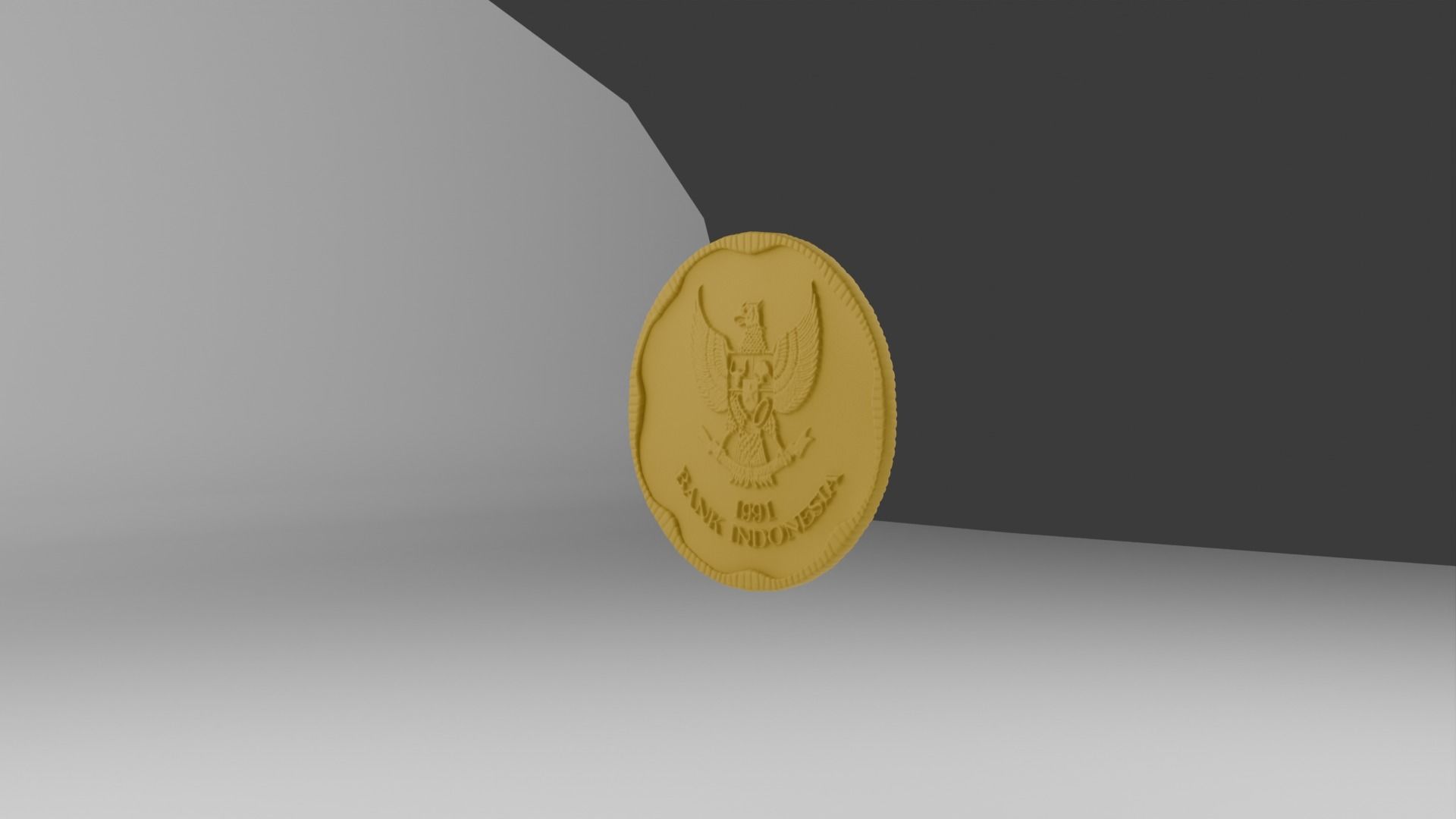 Coin 500 IDR 3D model_10