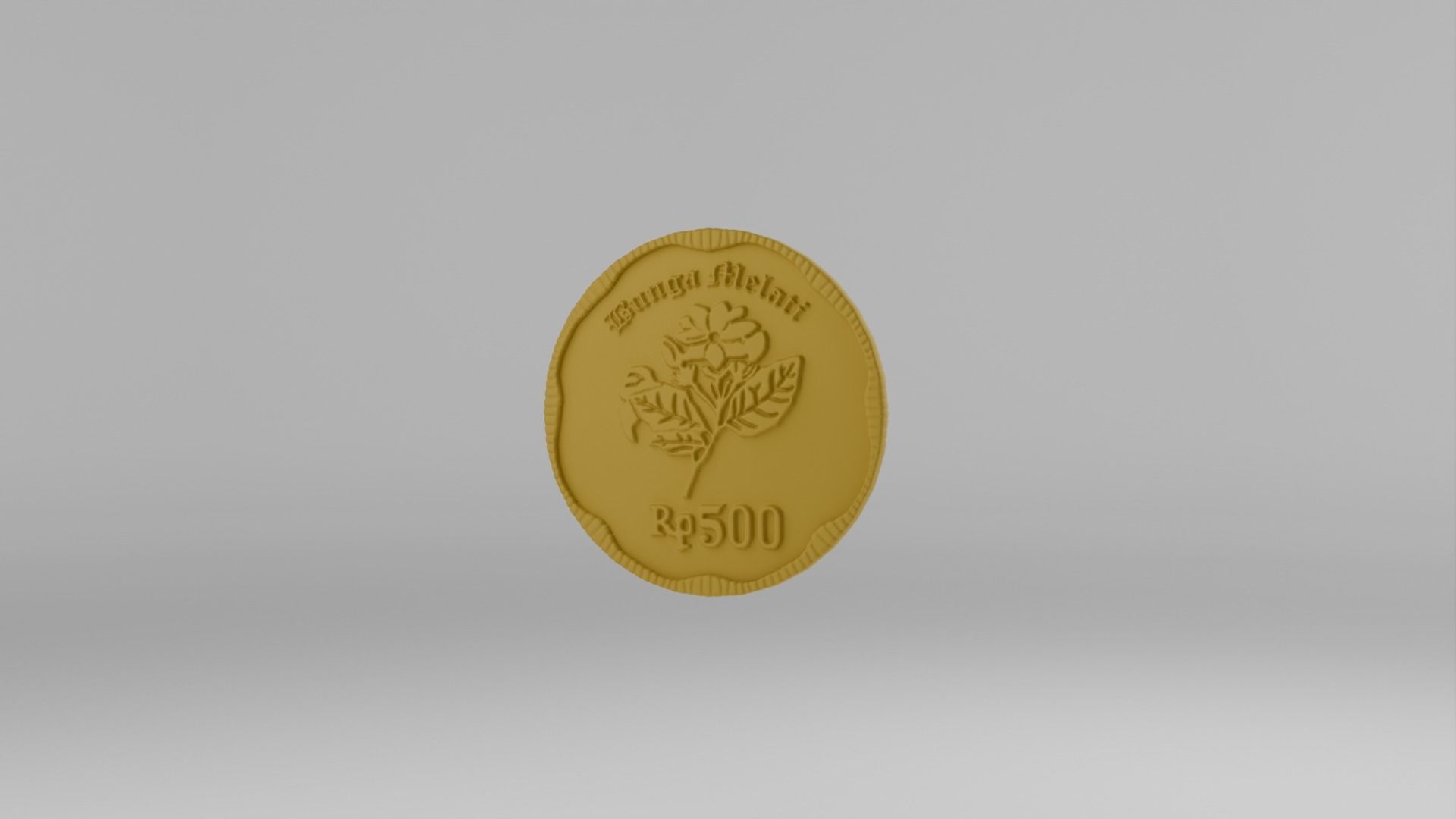 Coin 500 IDR 3D model_22