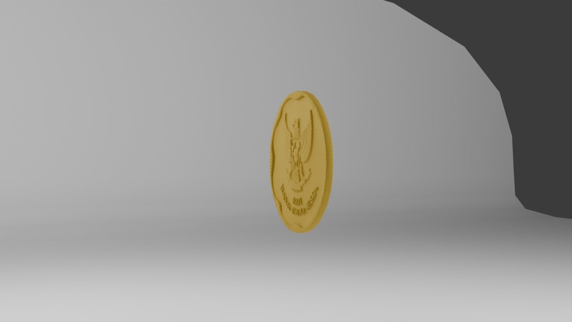 Coin 500 IDR 3D model_9