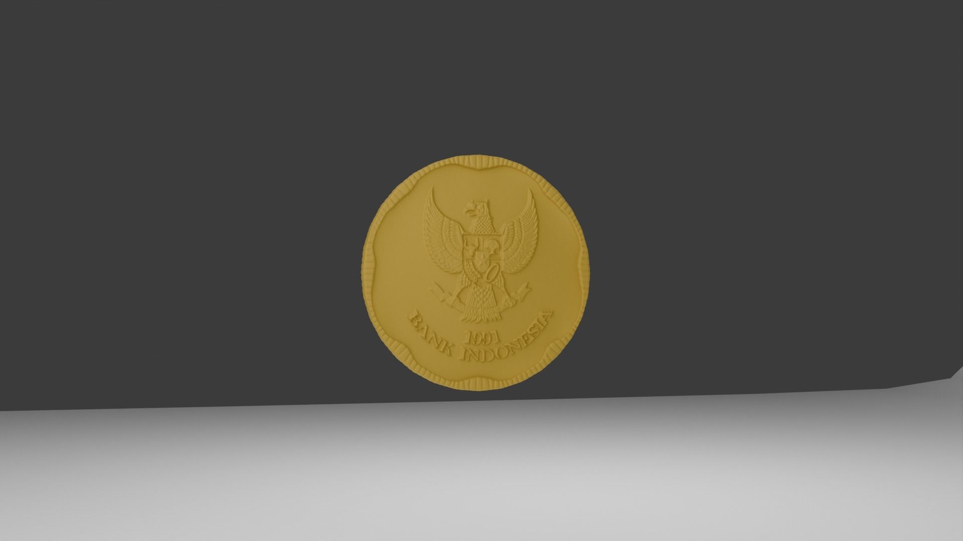 Coin 500 IDR 3D model_13
