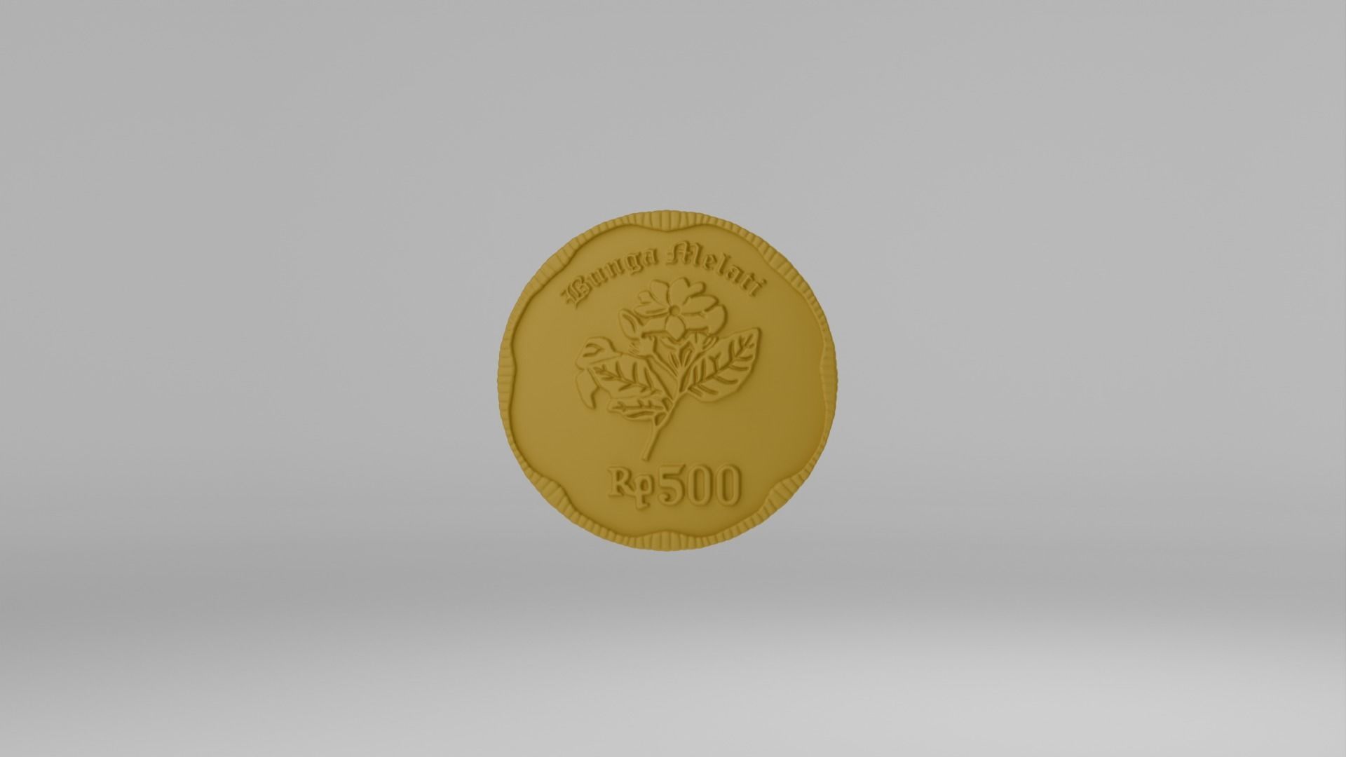 Coin 500 IDR 3D model_23