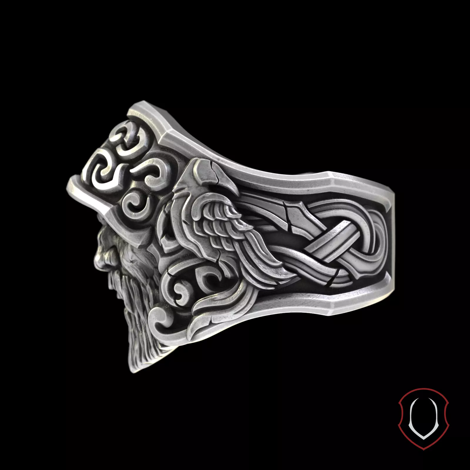 Odin ring 3D print model_3