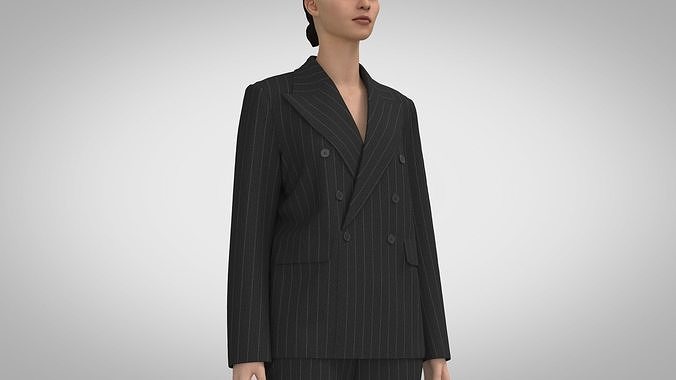 Women Oversized Jacket 3D model