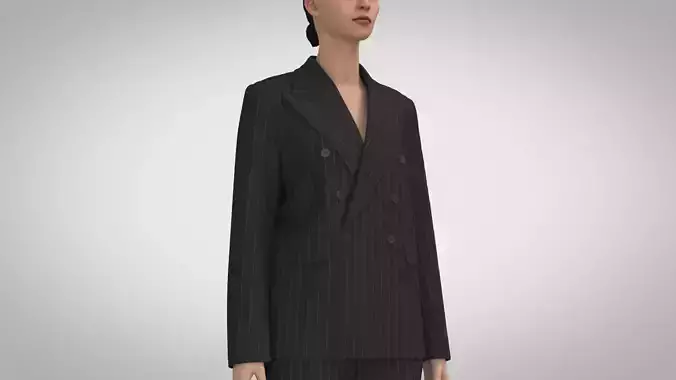 Women Oversized Jacket 3D model
