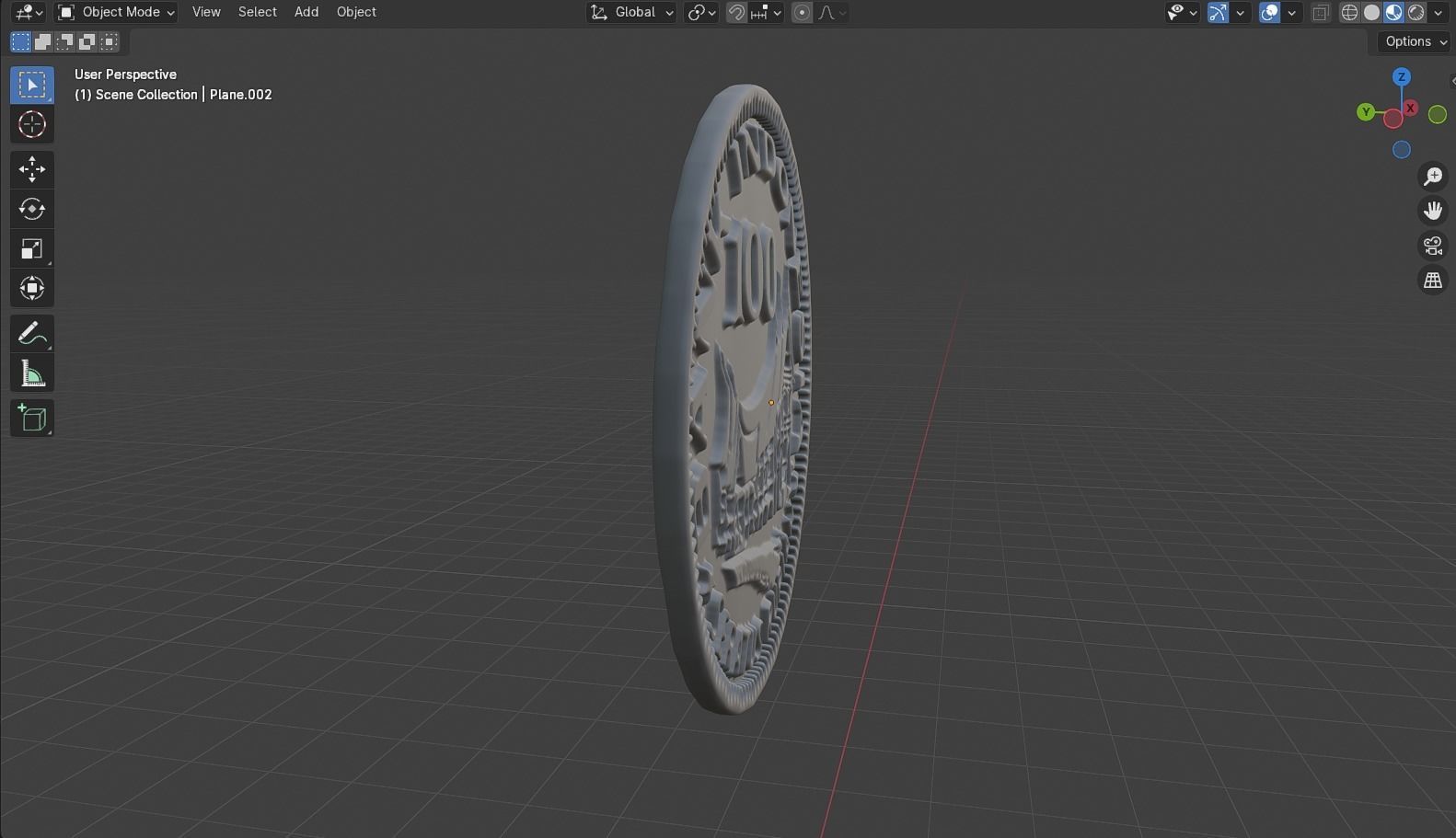 Coin 100 IDR 3D model_36