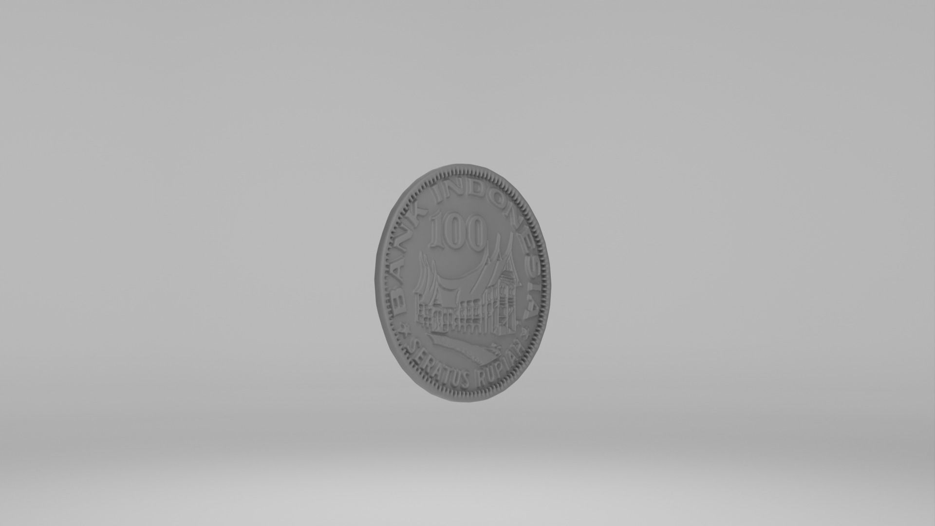 Coin 100 IDR 3D model_3