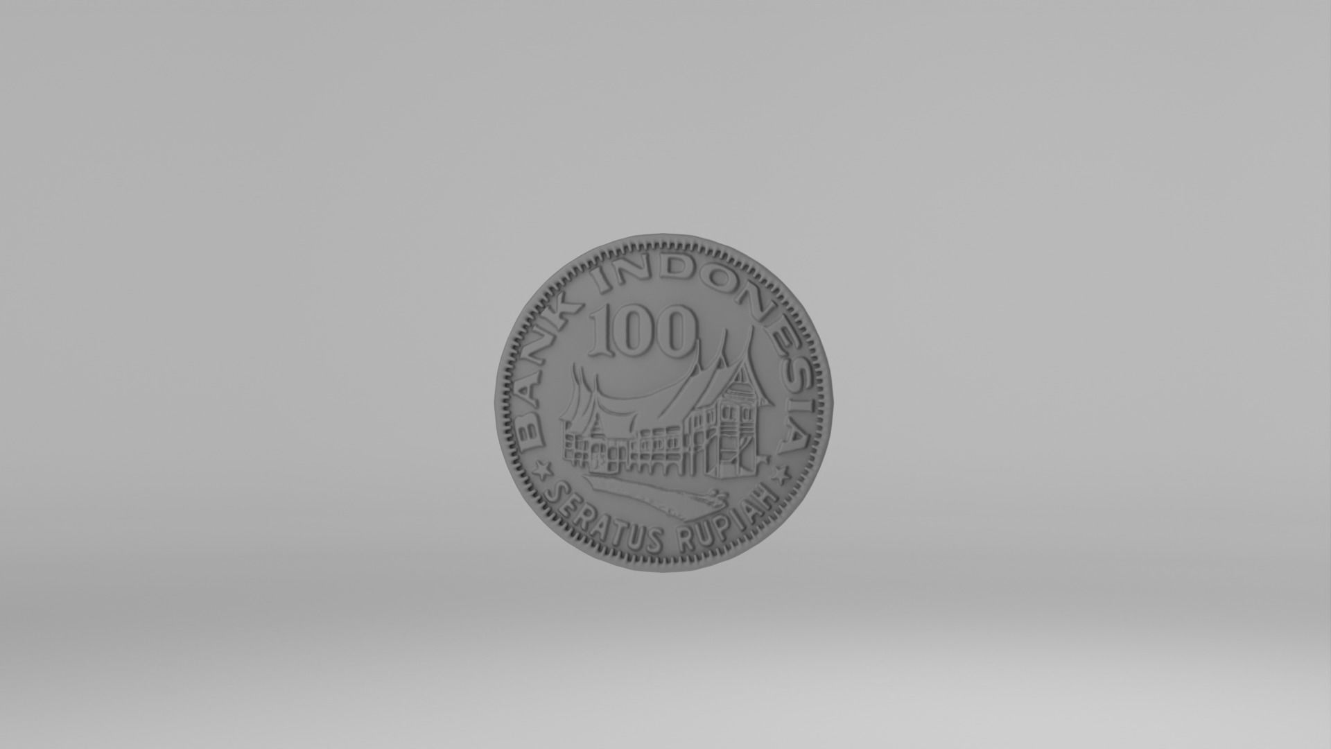 Coin 100 IDR 3D model_24
