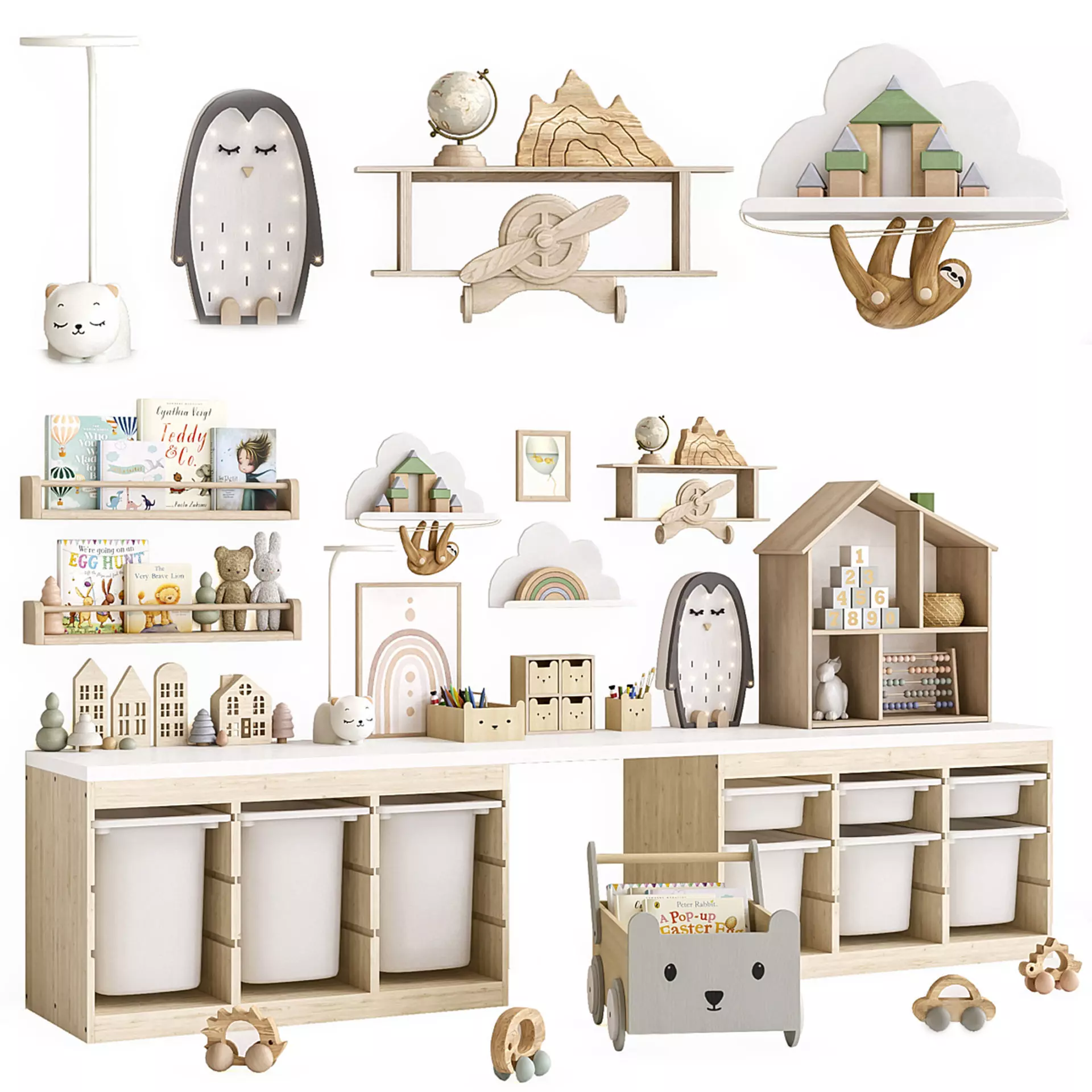 decor and furniture for nursery 3D model