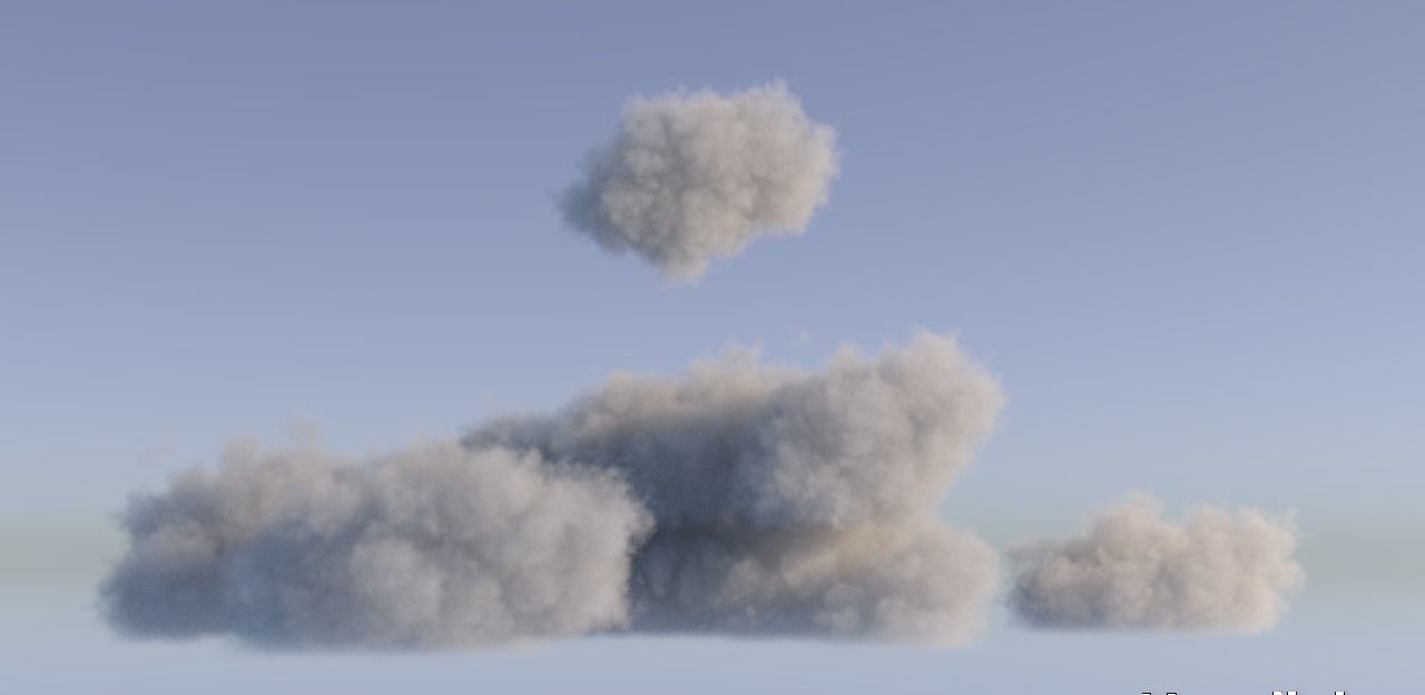 Realistic 3D Clouds - Voxels - VDB Cache Data 3D model_2