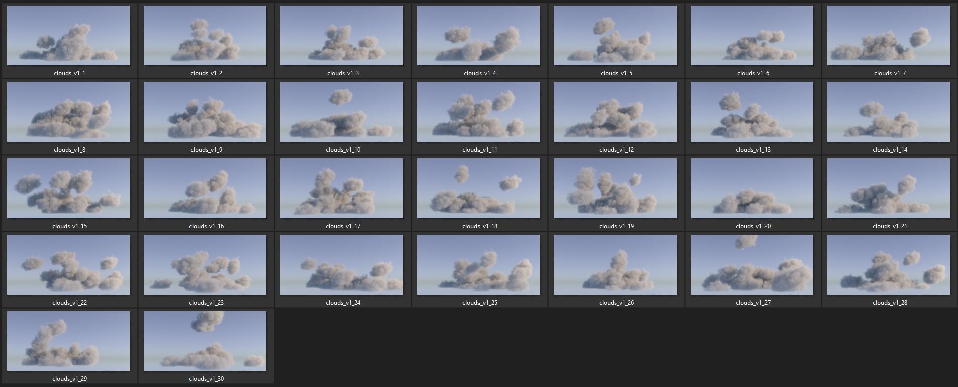 Realistic 3D Clouds - Voxels - VDB Cache Data 3D model_1