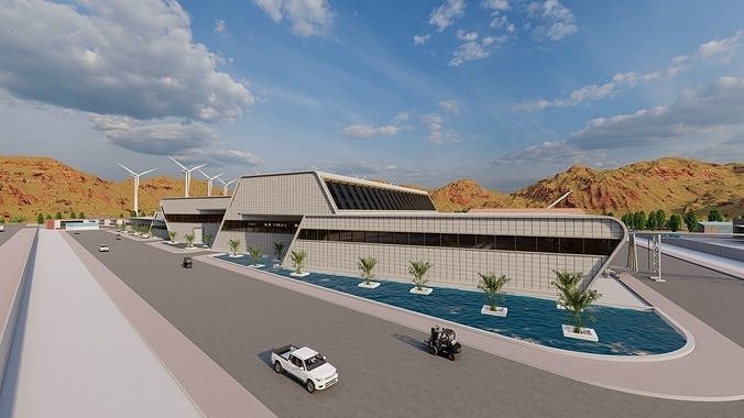 Industrial Factory-Factory building 3D model 3