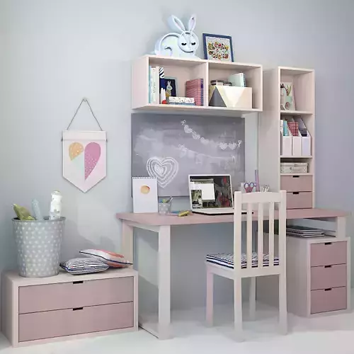 Writing desk and decor for a child