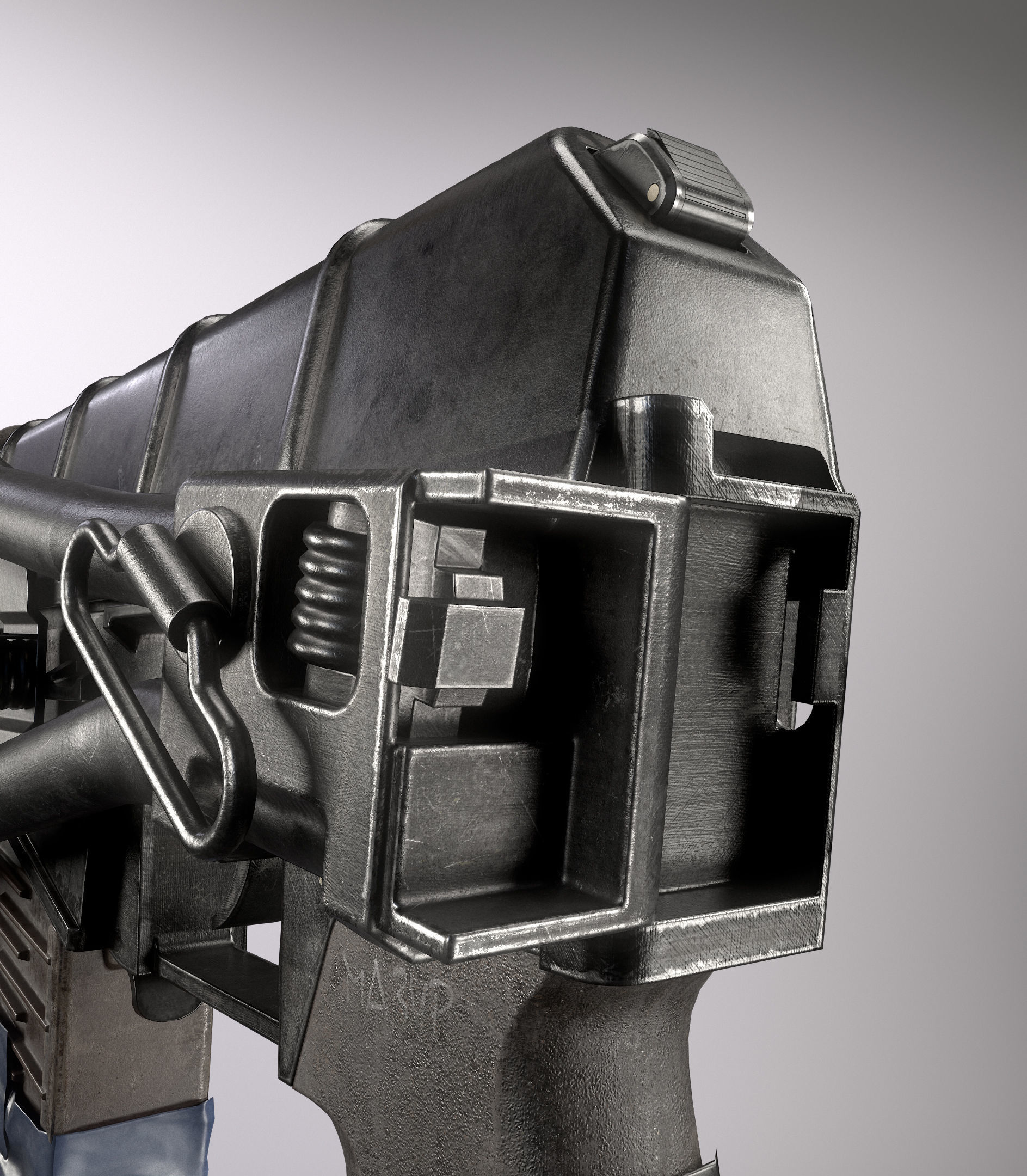 AS VAL Russian rifle Low-poly 3D model Low-poly 3D model_4