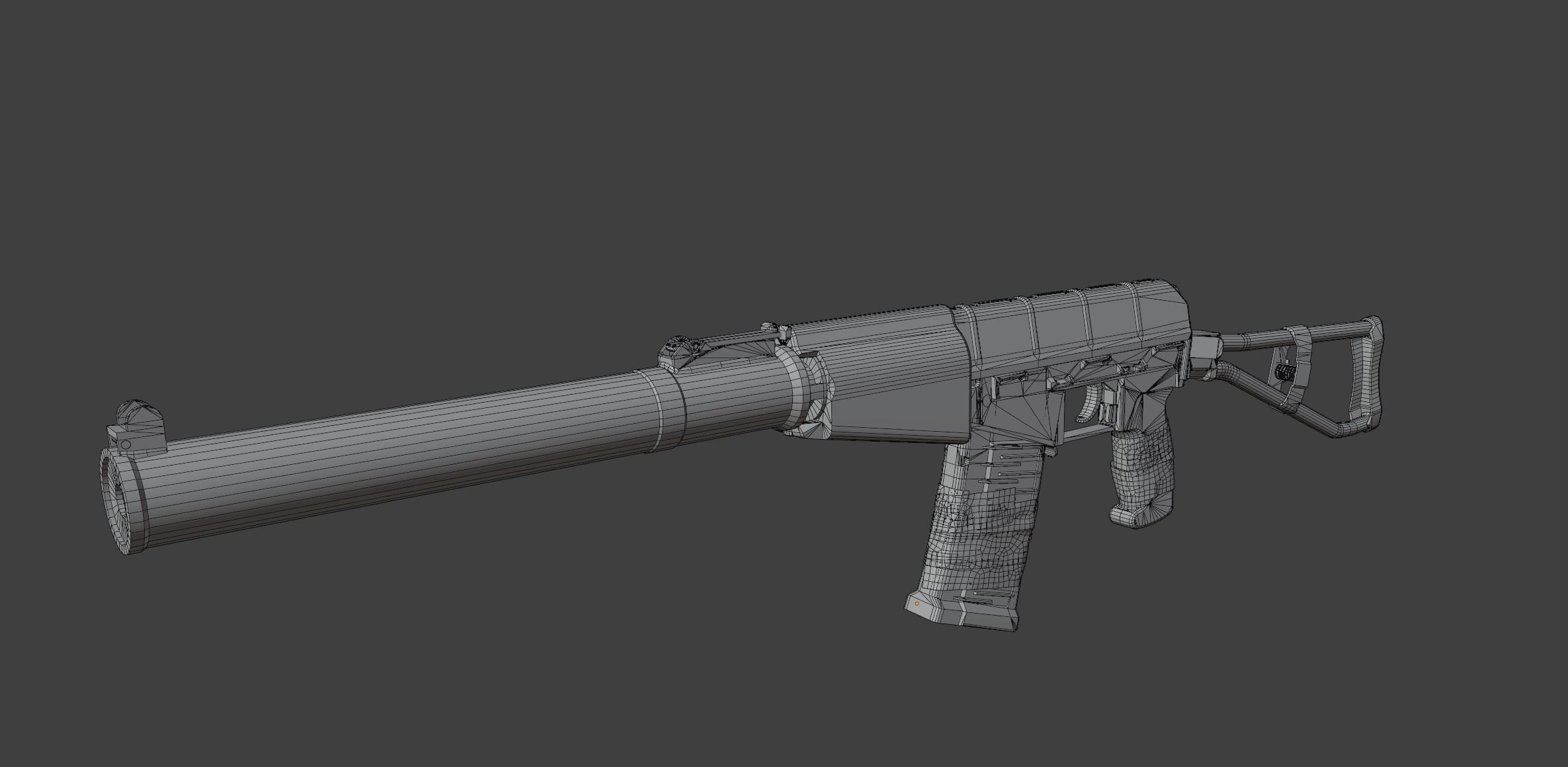 AS VAL Russian rifle Low-poly 3D model Low-poly 3D model_8