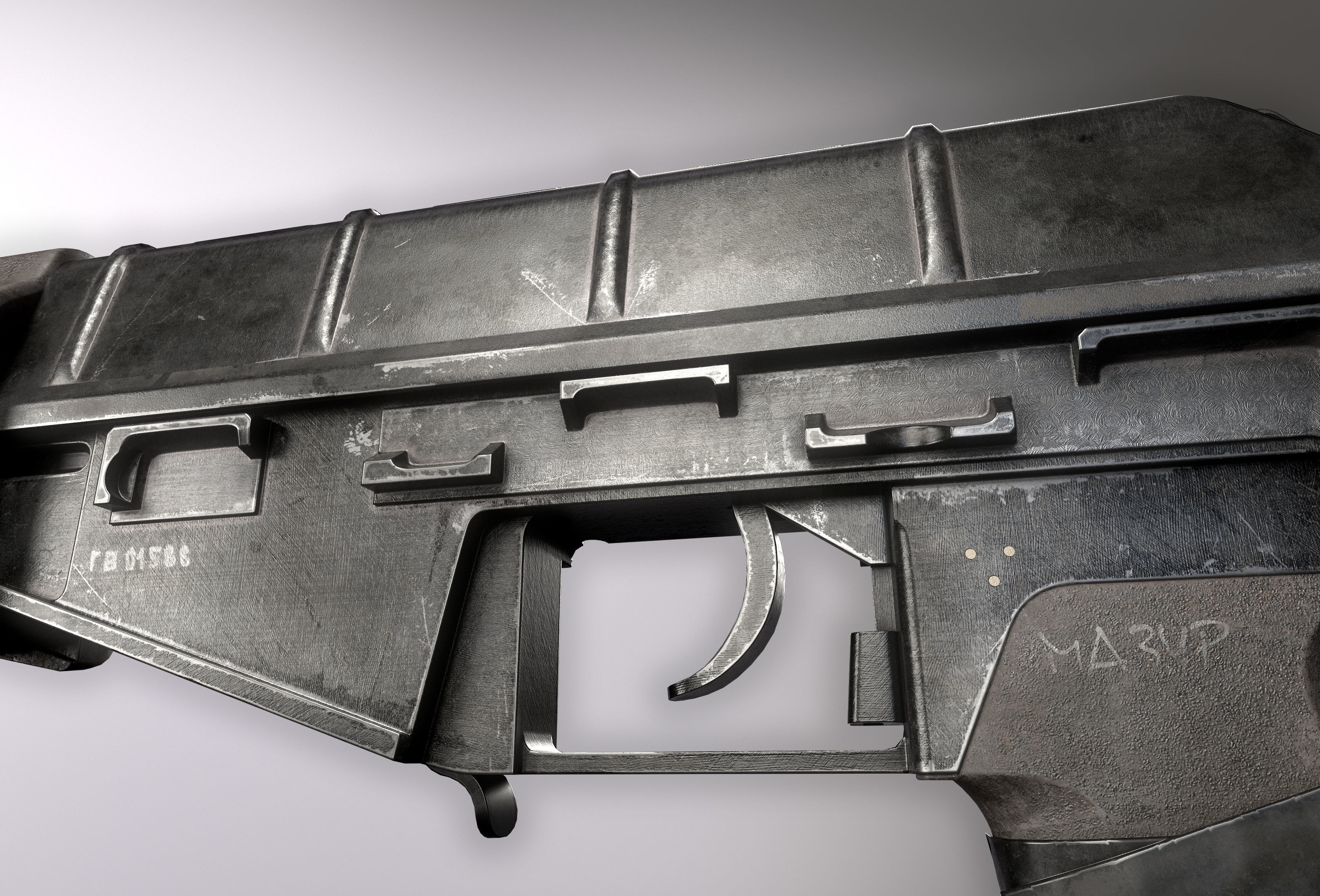 AS VAL Russian rifle Low-poly 3D model Low-poly 3D model_3