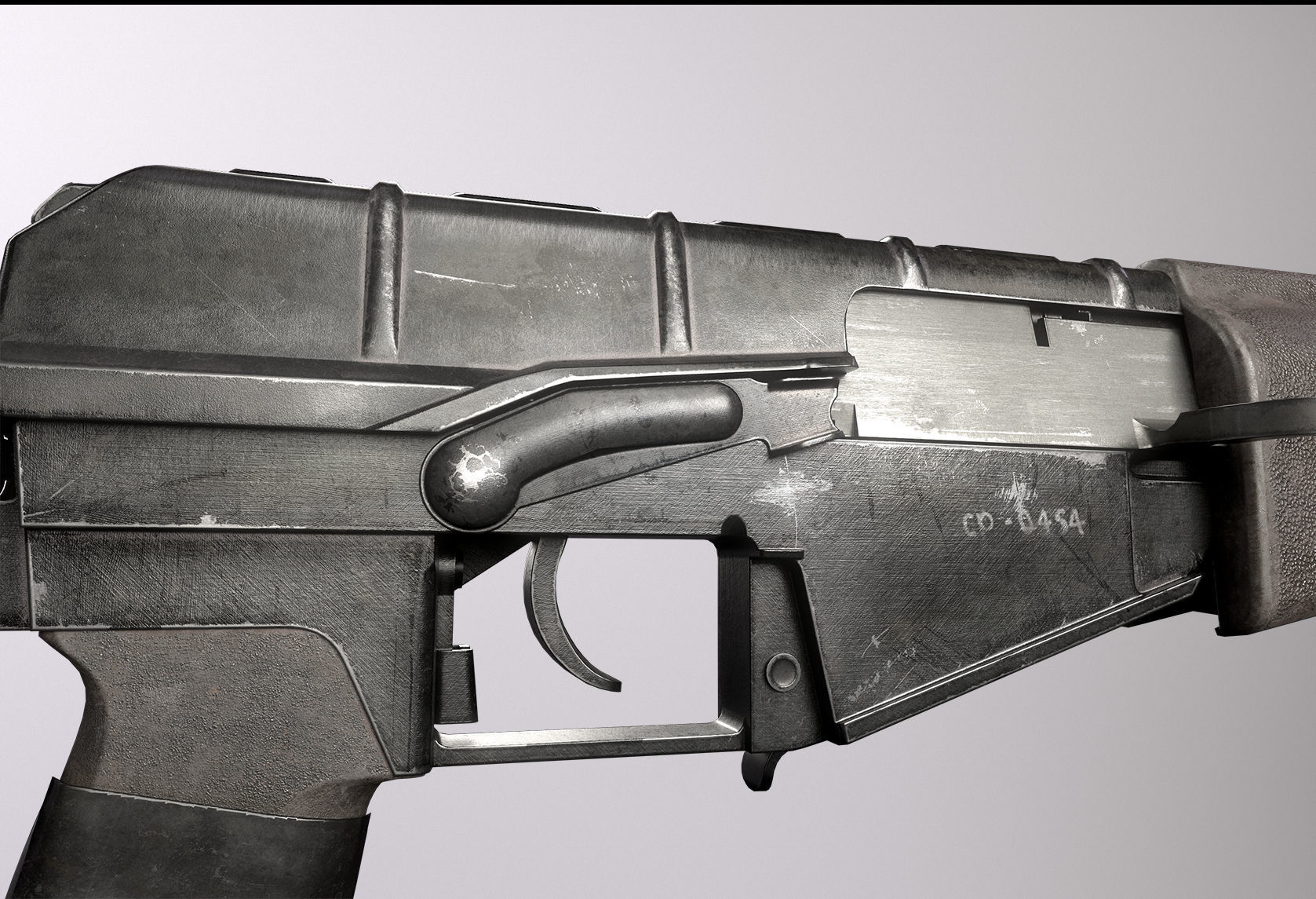 AS VAL Russian rifle Low-poly 3D model Low-poly 3D model_6