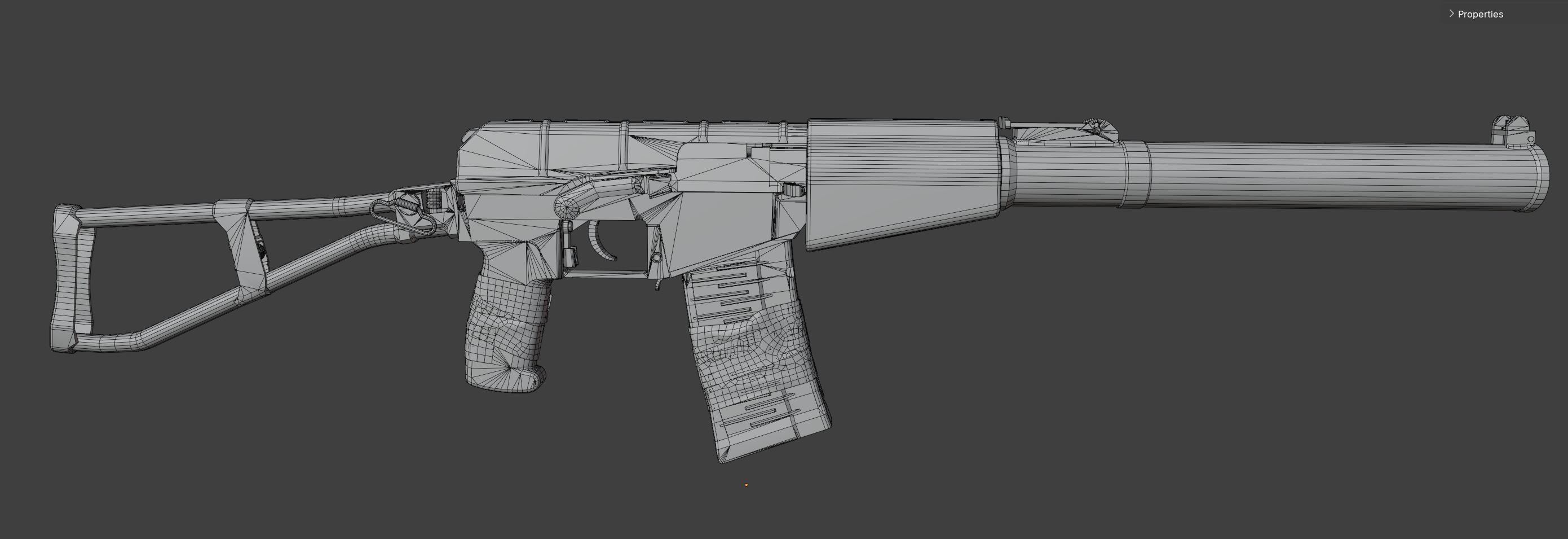 AS VAL Russian rifle Low-poly 3D model Low-poly 3D model_9