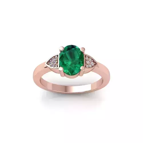 Gemstone Engagement Ring 3d Model and Render