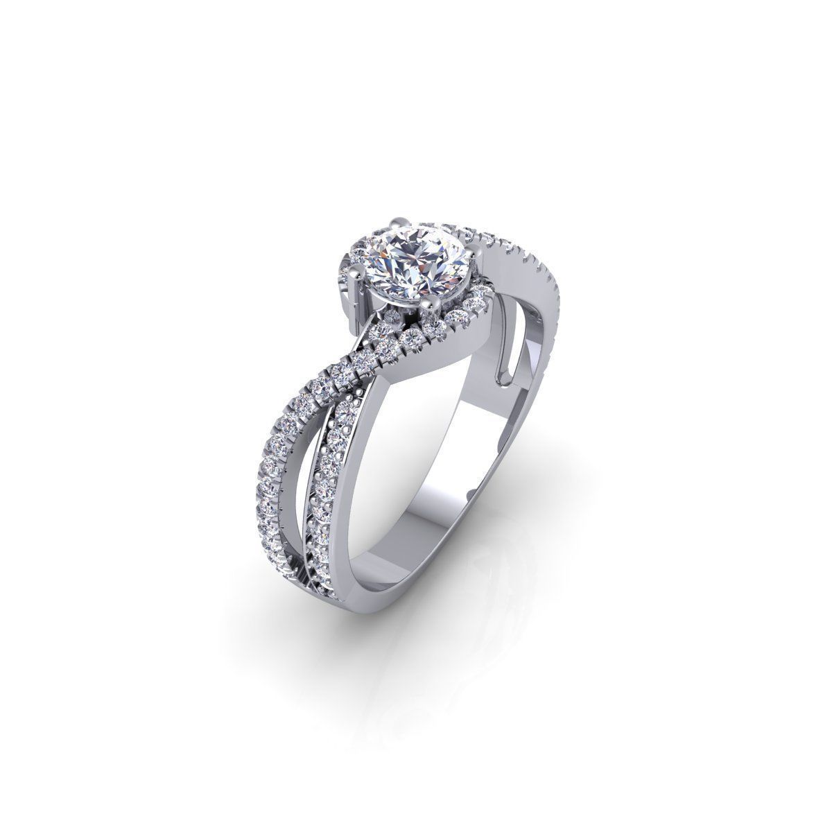 Engagement Ring 3d Model and Rnder 3D print model_5