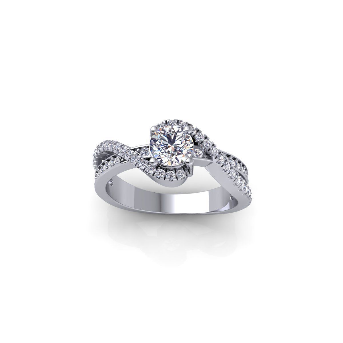 Engagement Ring 3d Model and Rnder 3D print model_2