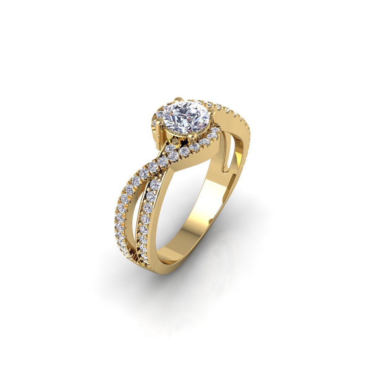 Engagement Ring 3d Model and Rnder 3D print model_3