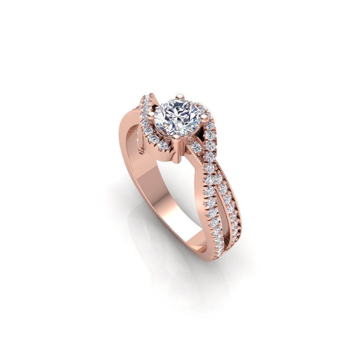 Engagement Ring 3d Model and Rnder 3D print model_7