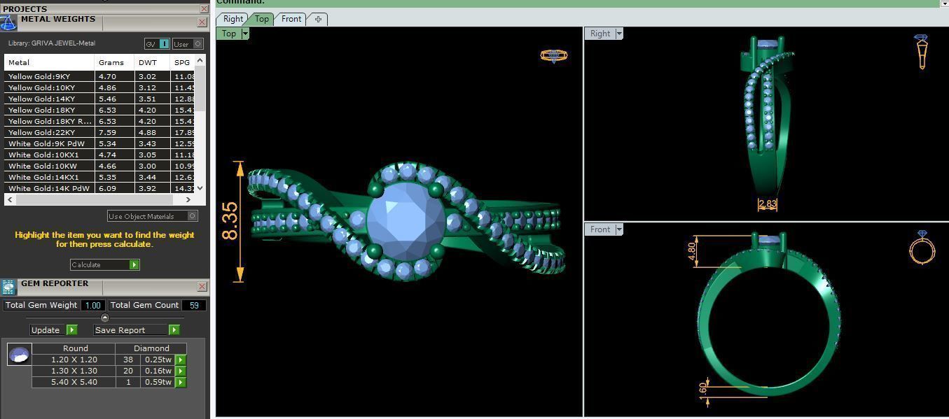 Engagement Ring 3d Model and Rnder 3D print model_8
