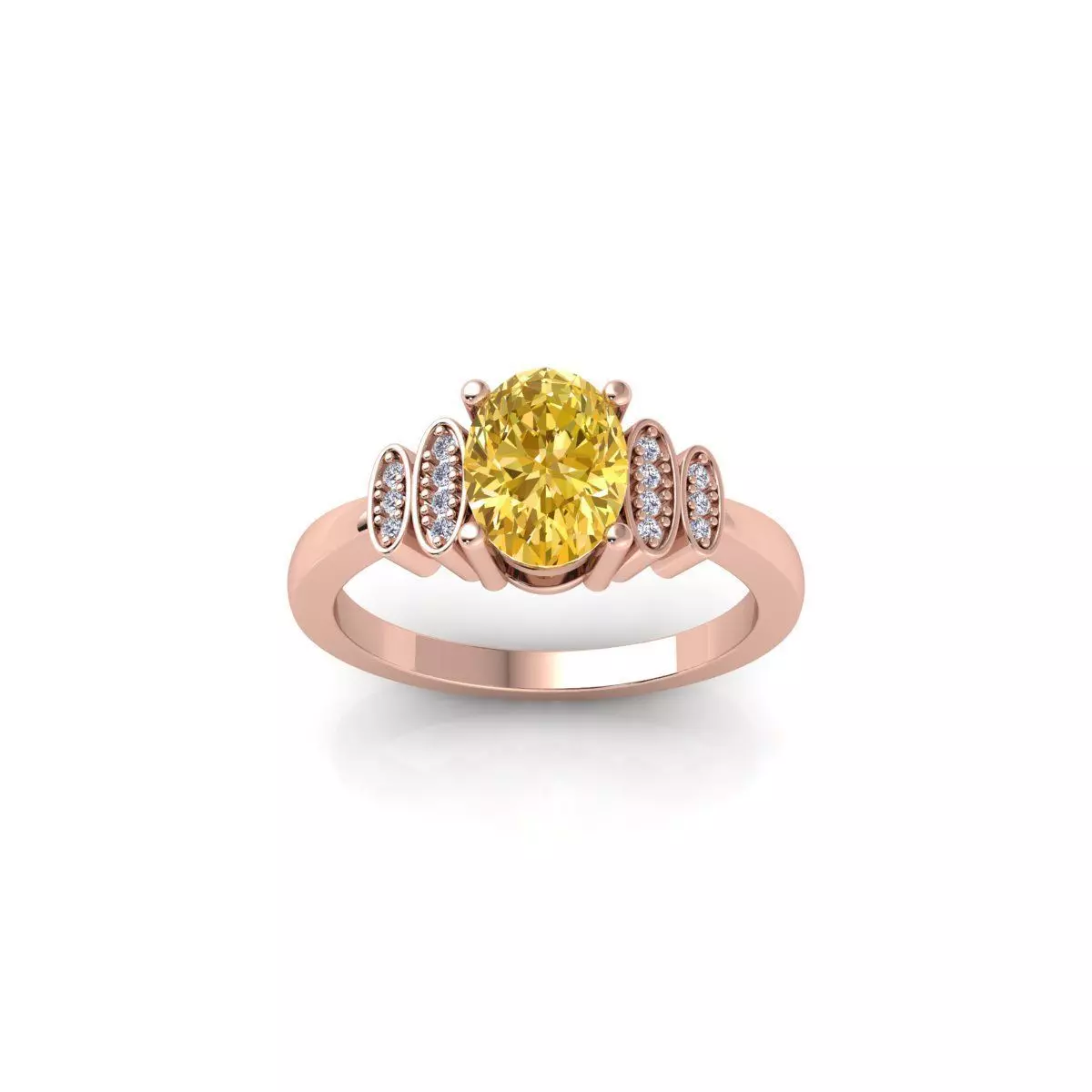 Gemstone Ring 3d Model and Render stl 3D print model_0