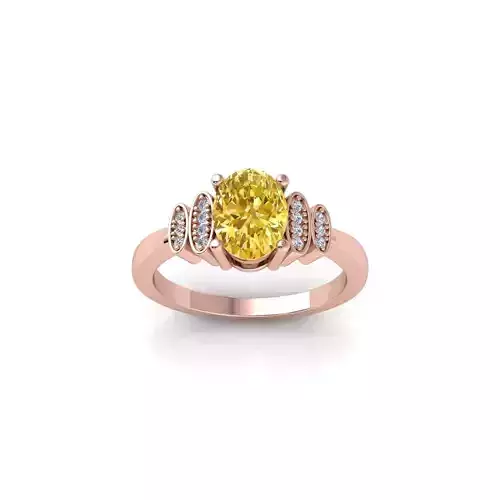 Gemstone Ring 3d Model and Render stl