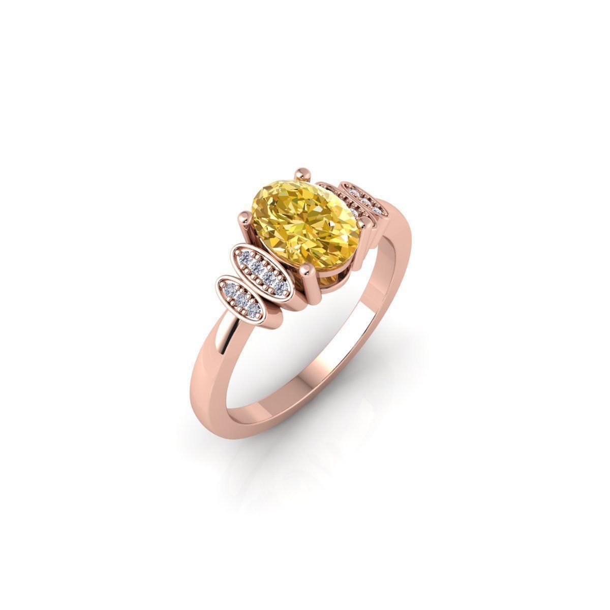 Gemstone Ring 3d Model and Render stl 3D print model_4
