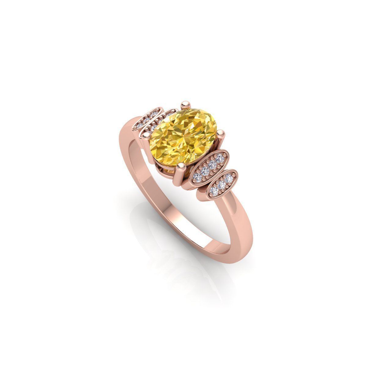 Gemstone Ring 3d Model and Render stl 3D print model_7