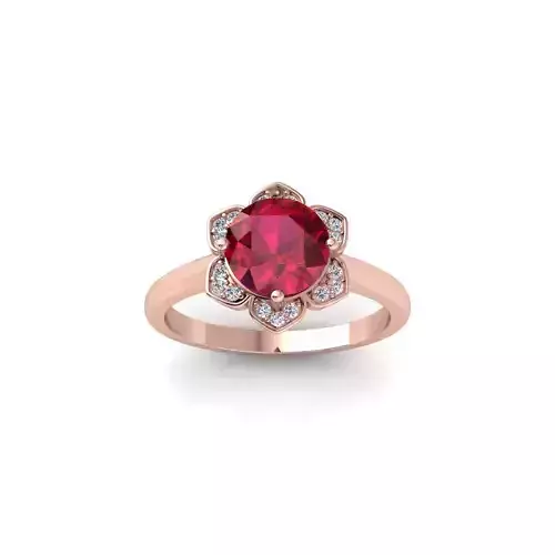 Ruby Gemstone Ring 3d Model and Rnder