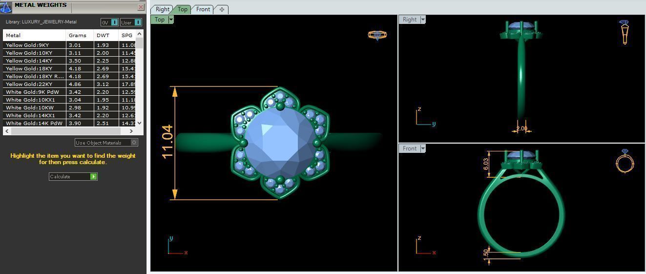 Ruby Gemstone Ring 3d Model and Rnder 3D print model_9