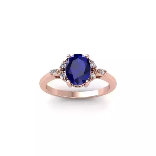 Gemstone Ring 3d Model and Render stl 