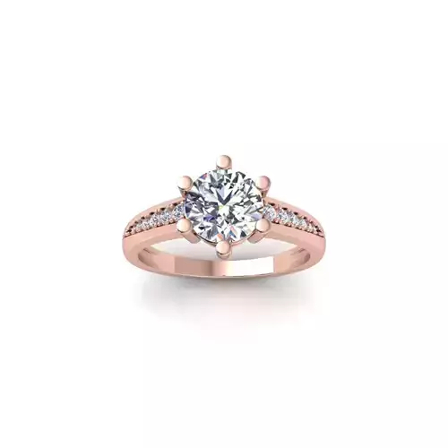 Engagement Ring 3d Model and Render