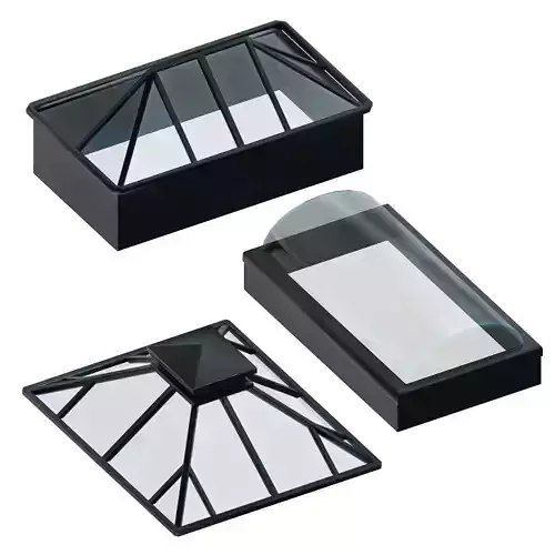 Glass roof Low-poly 3D model