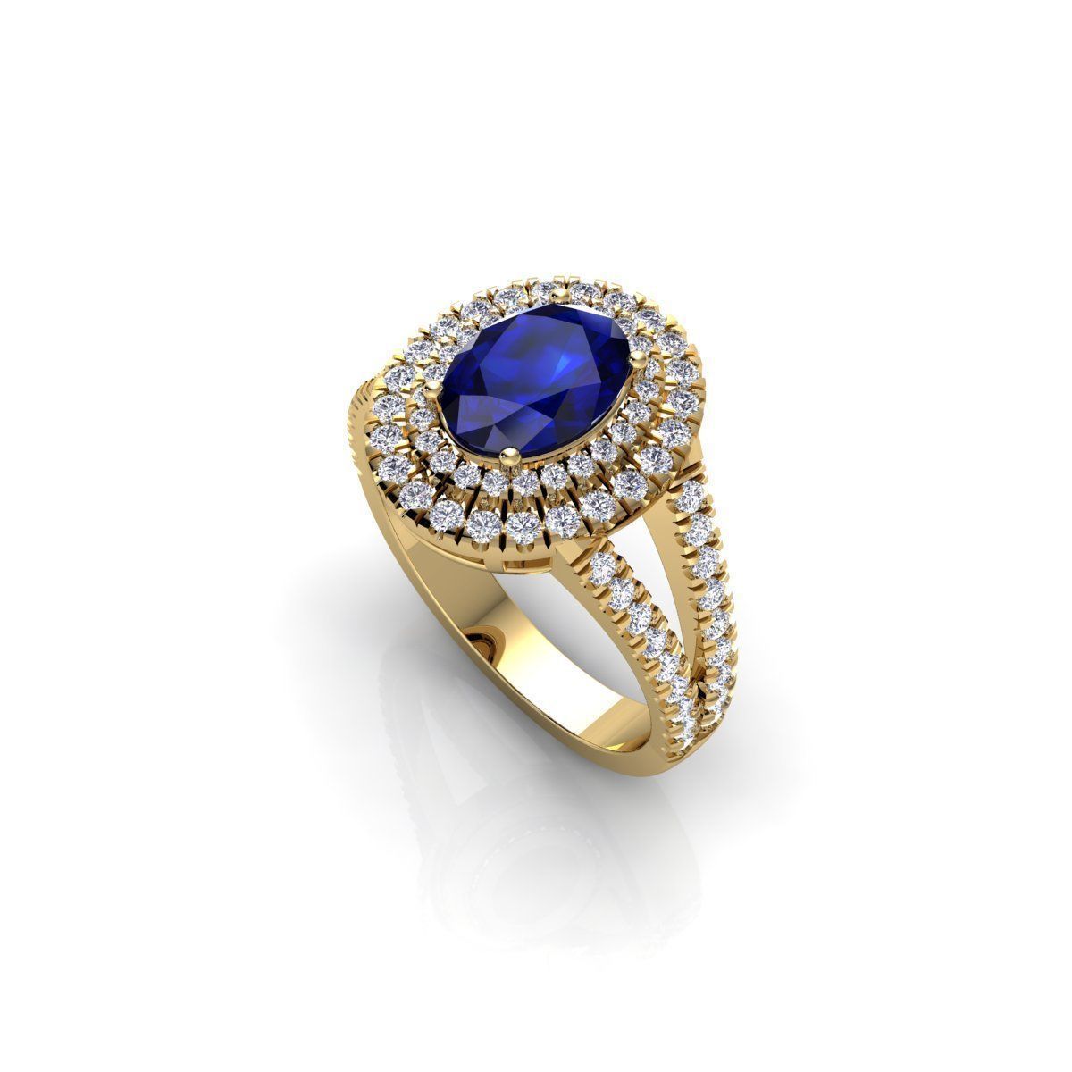 Double Halo Ring 3d Model and Rnder 3D print model_6