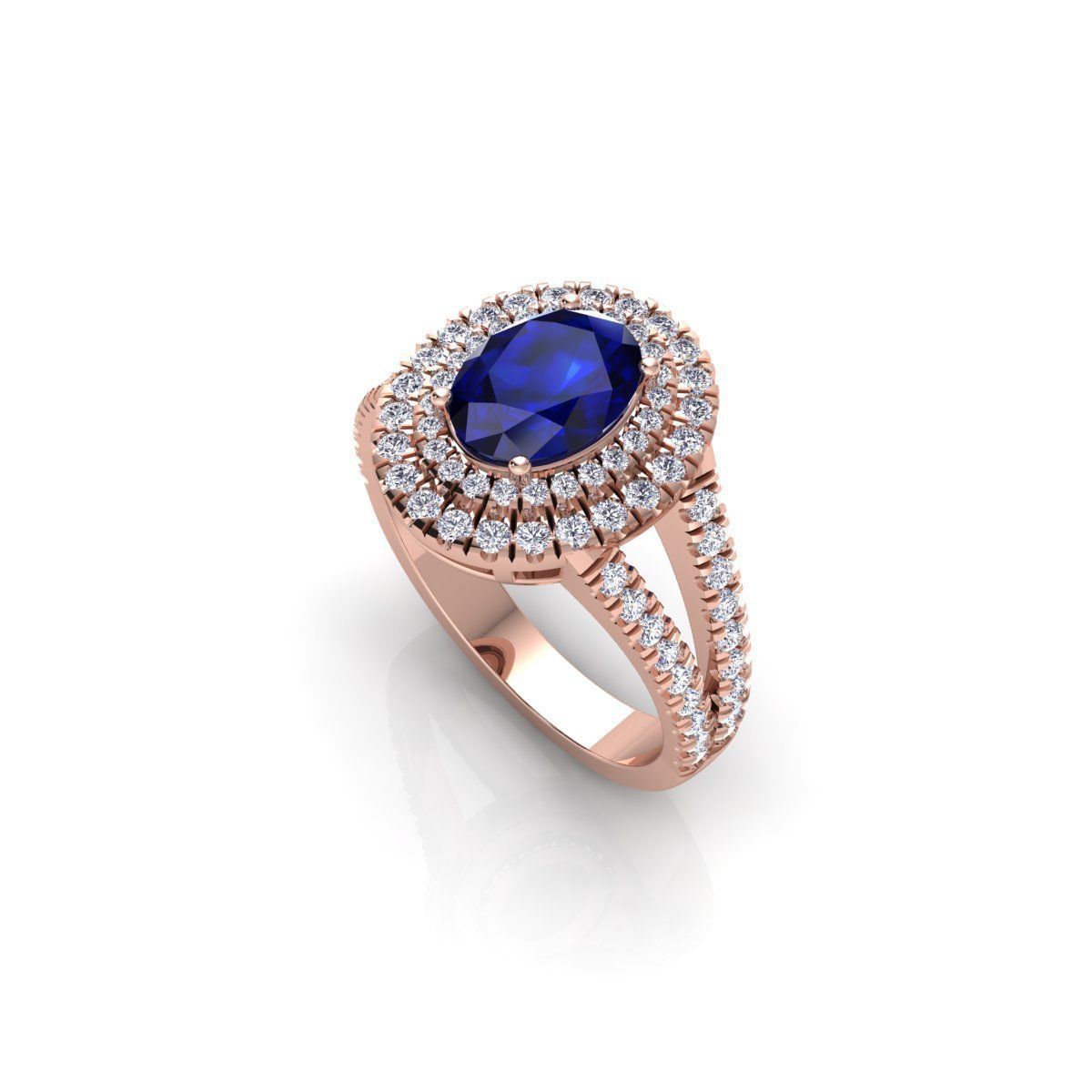 Double Halo Ring 3d Model and Rnder 3D print model_7