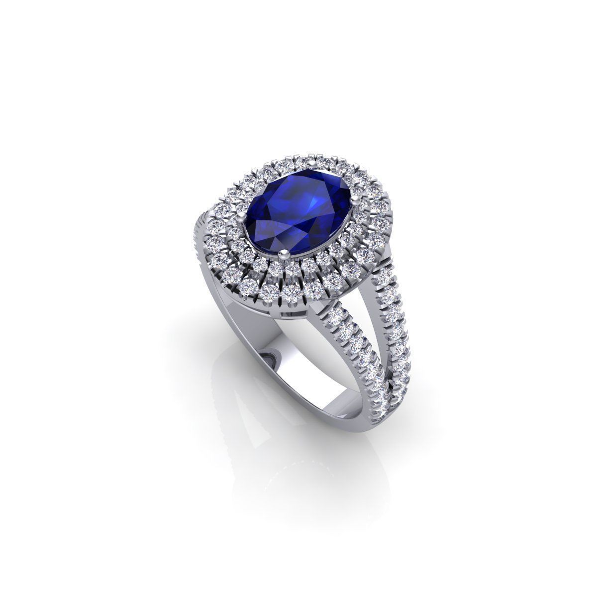 Double Halo Ring 3d Model and Rnder 3D print model_8