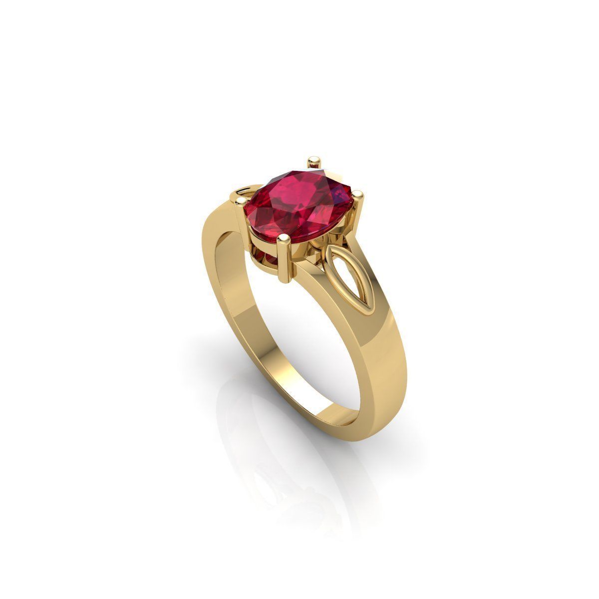 Gemstone Ring 3d Model and Render 3D print model_6