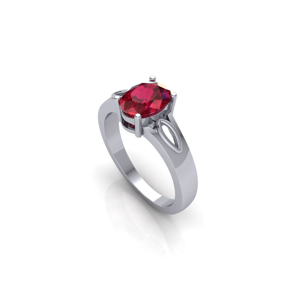 Gemstone Ring 3d Model and Render 3D print model_8