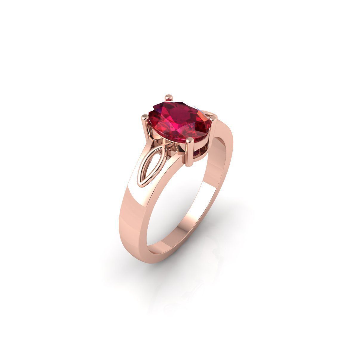 Gemstone Ring 3d Model and Render 3D print model_4